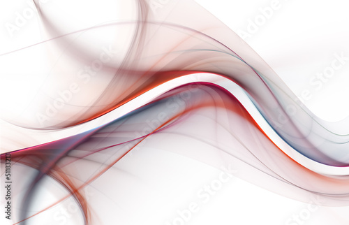 Illustration: Abstract gentle orange waves on white background Abstract gentle orange waves on white background
