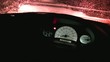 Warning lights in the car after a traffic accident, zoomed