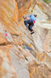 Woman Climbing in Greek mountain