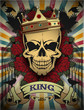 Creative picture of a skull in a retro style 2
