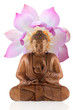 lotus et statue de Bouddha