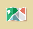 Stylish map with pin pointer with space for your logo
