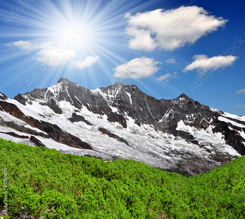 Photo: Dom and Taschhorn - Swiss alps Dom and Taschhorn - Swiss alps