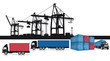 Container Verladung im Hafen