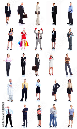 Photo: Group of workers people set. Group of workers people set.