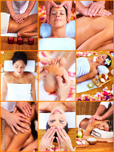 Photo: Woman having massage. Woman having massage.