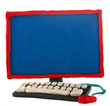 Plasticine handmade computer on a white background