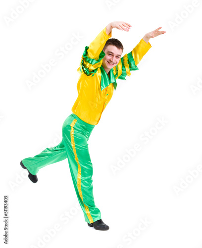 Photo: beautiful carnival dancer man posing beautiful carnival dancer man posing