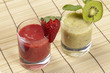 Smoothie - Erdbeeren, Kiwi und Minze