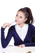 Portrait of a beautiful young student girl