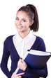 Portrait of a beautiful young student girl