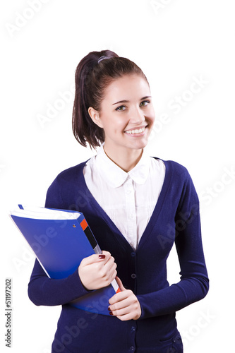 Photo: Portrait of a beautiful young student girl Portrait of a beautiful young student girl