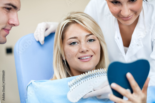 Photo: Comparing patient teeth Comparing patient teeth