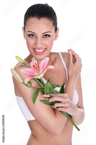 Photo: Beautiful Healthy Young Woman's face, fresh skin Beautiful Healthy Young Woman's face, fresh skin