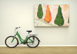 Bicicleta en una sala de estar