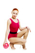 Photo: Fitness model with ball Fitness model with ball