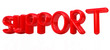 3d redl text "support"