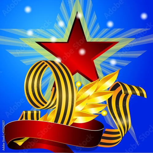 Vector: Victory Day on a blue background Victory Day on a blue background