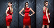 Collage of Beautiful fashion model