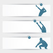 Vector: Set of volleyball banners Set of volleyball banners