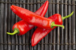 red chillies on bamboo mat