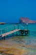 Empty pier in Balos Lagoon on Crete, Greece