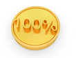 Gold percent coin 100