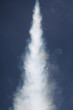 white dense smoke trail