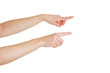 Photo: Zwei Finger zeigen nach rechts Zwei Finger zeigen nach rechts
