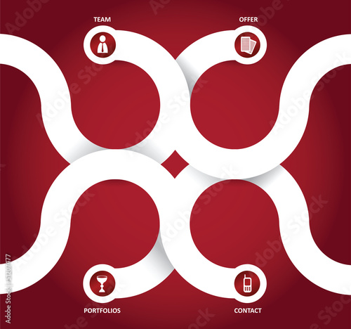 Vector: Vector infographic background with paper circles Vector infographic background with paper circles