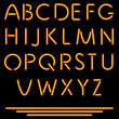 Realistic Neon Tube Letters. Vector Illustration. Neon Alphabet.