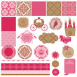 Scrapbook Design Elements - Princess Girl Birthday Set - in vect