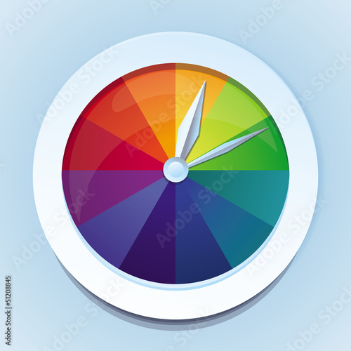 Vector: Vector rainbow watches - abstract icon Vector rainbow watches - abstract icon
