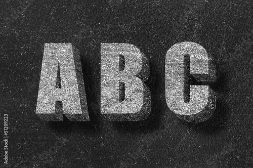Illustration: ABC on blackboard ABC on blackboard