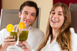 Photo: Wellness - Couple with Chlorophyll-Shake in Spa Wellness - Couple with Chlorophyll-Shake in Spa