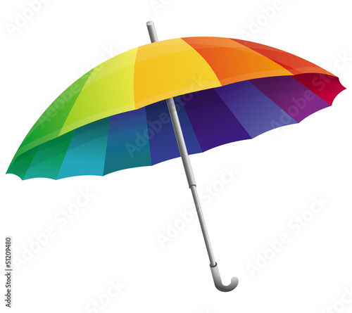 Vector: Vector umbrella in rainbow colors Vector umbrella in rainbow colors