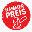 Runder Button Hammerpreis zerkratzt