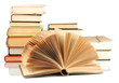 Stack of books isolated on white
