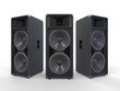 Large Audio Speakers Isolated on White Background
