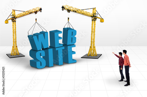Photo: Business manager pointing website development Business manager pointing website development