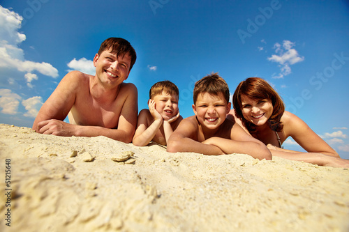 Photo: Family on the beach Family on the beach