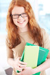Girl with books