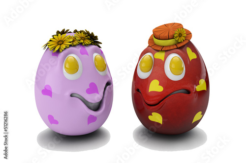 Illustration: Two easter eggs Two easter eggs