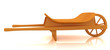 wooden wheelbarrow