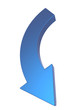 Blue arrow. 3d render