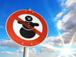 Schild Schneemann-Verbot