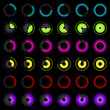 Set of bright progress indicators for the web.