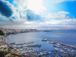 Gulf of Naples - Wonderful aerial view with city, sea and dramat