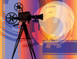 Abstract cinema background, vector illustration