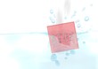 Illustration of a isolated stop icon fallen into water